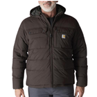 Man wearing a brown Carhartt jacket on a white background