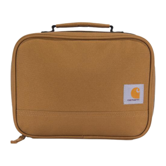 Brown bag with Carhartt logo on a white background