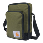 Green shoulder bag with a Carhartt logo on a white background