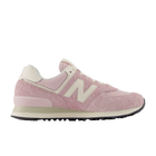 Pink sneaker with 'N' logo on a white background