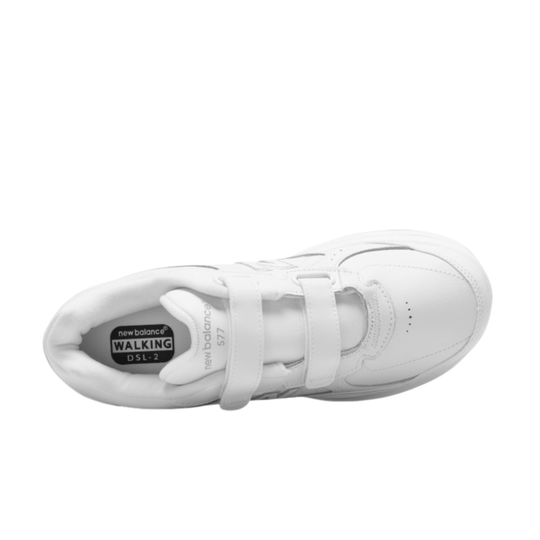 White sneaker with visible brand logo on a white background