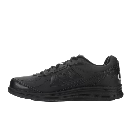 Black shoe on a white background
