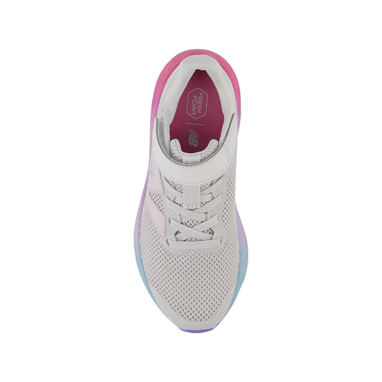 White and pink sneaker on a white background
