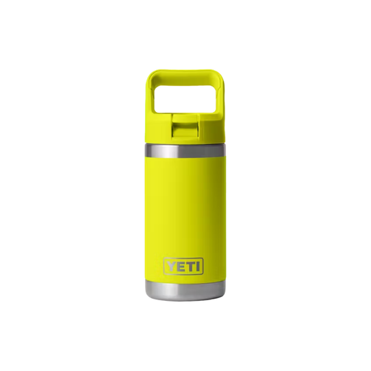 Yellow YETI children's bottle with a white background