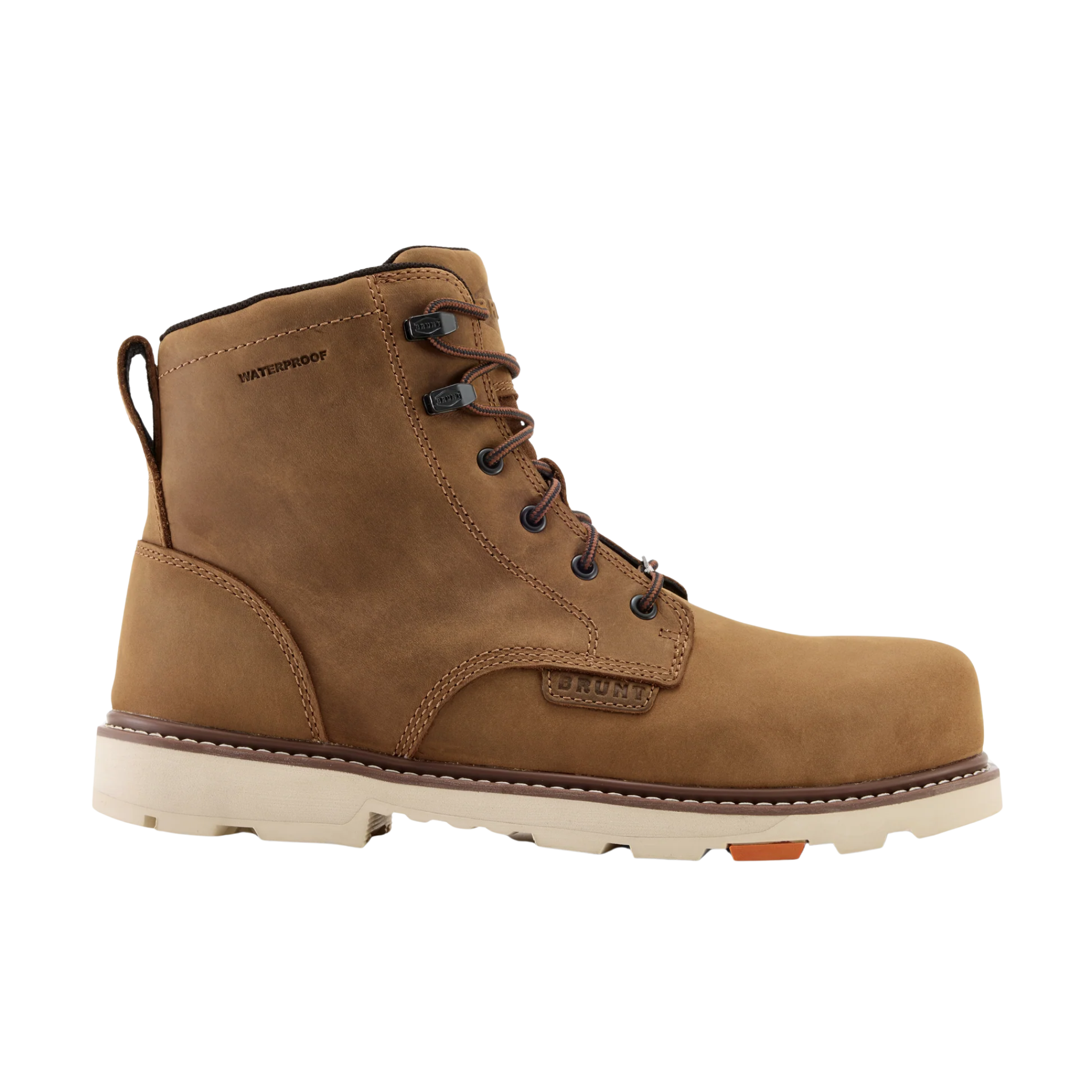 Brunt Men's Sullivan 6 Inch Waterproof Soft Toe Work Boots - Brown Brunt Men's Sullivan 6 Inch Waterproof Soft Toe Work Boots - Brown