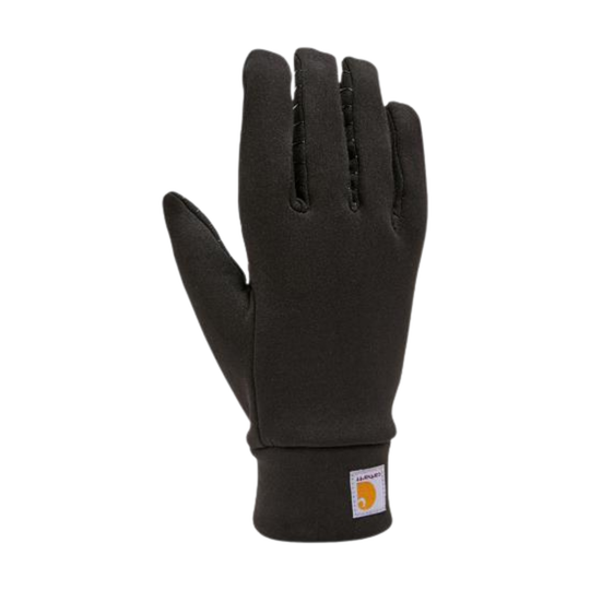 Black glove with a visible brand logo on a white background