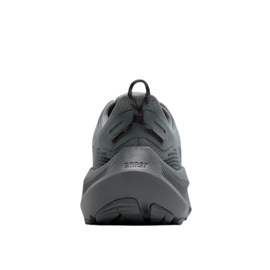 Gray athletic shoe on a white background