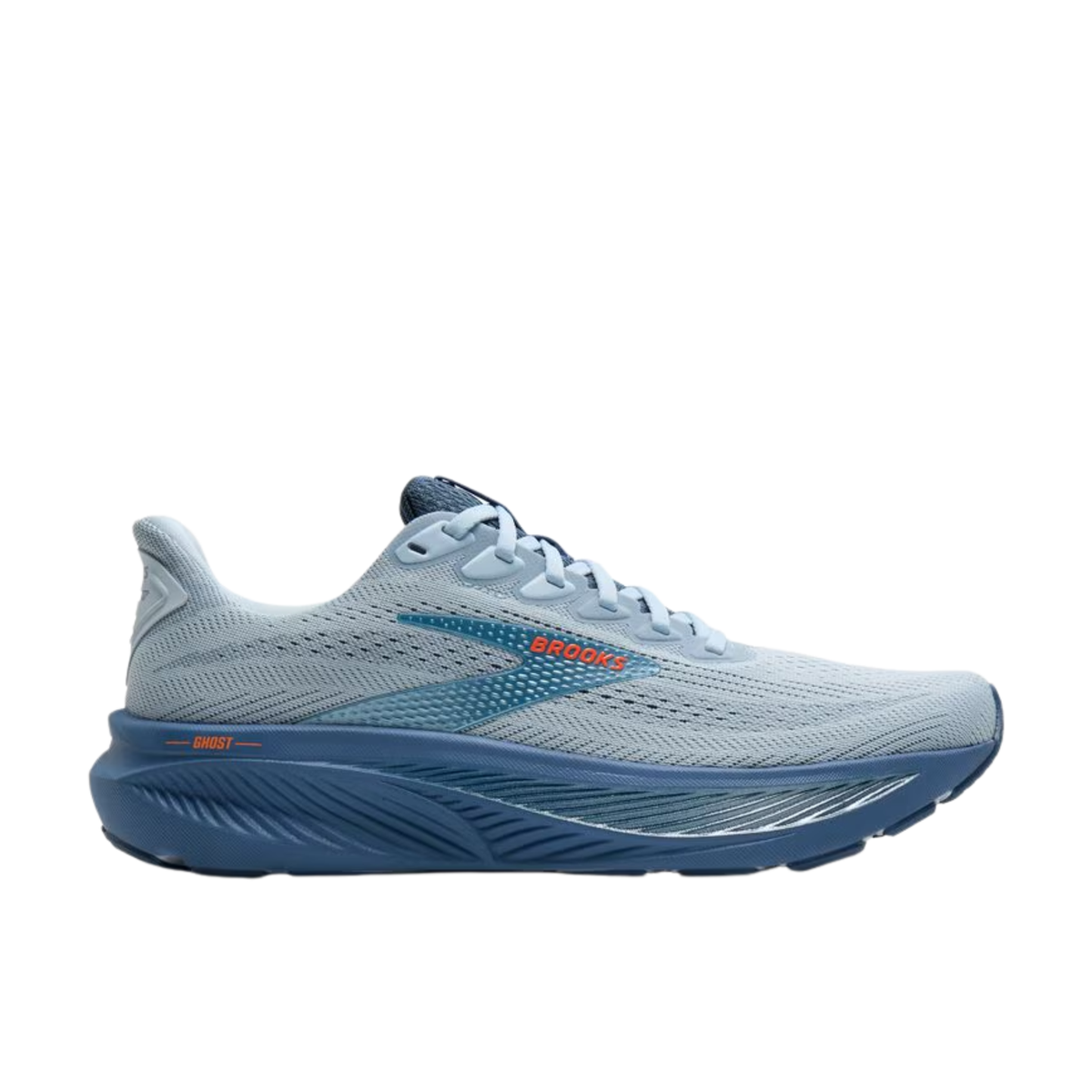 Brooks Men's Ghost 17 Running Shoes - Skyway/Moonlight/Orange