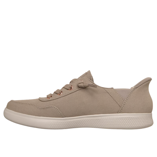 Beige sneaker on a white background