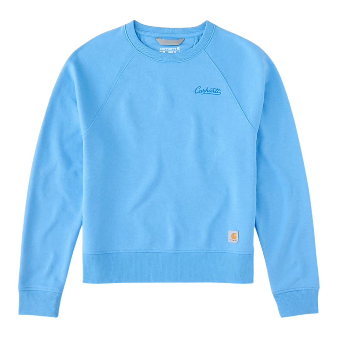 Carhartt Women's Sawyer Crewneck Sweatshirt - Tranquil Blue