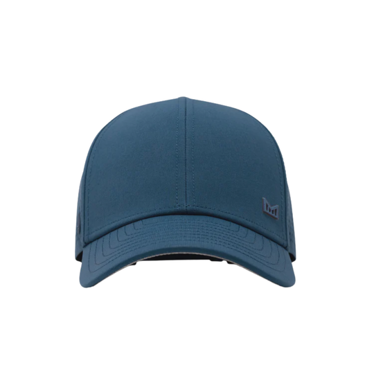 Blue baseball cap on a white background