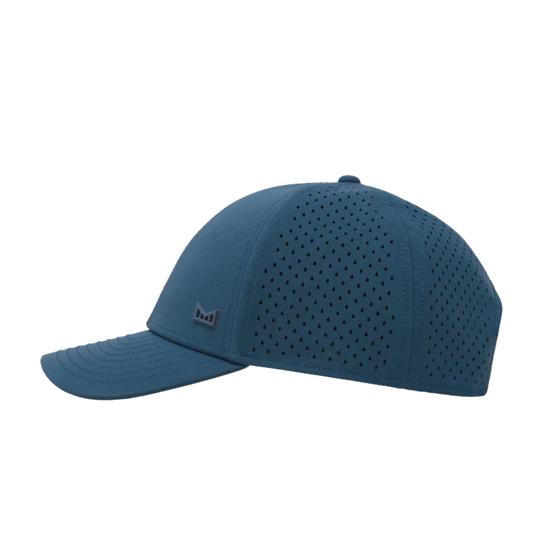 Navy blue cap on a light gray background