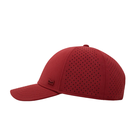 Blue baseball cap with 'Metiz' branding on a white background
