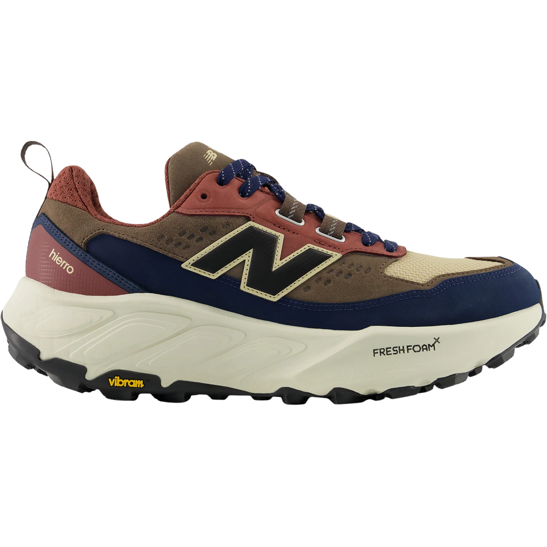 Multicolored sneaker with New Balance logo on a white background