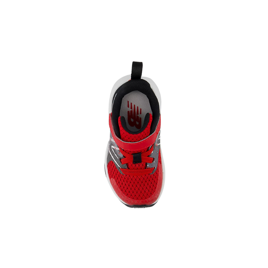 Red and gray sneaker on a white background