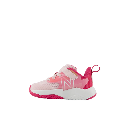 Pink and white sneaker on a white background