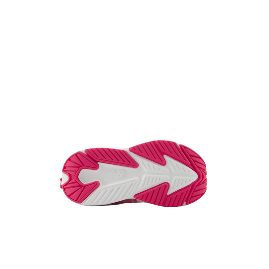Pink and white shoe sole on a white background