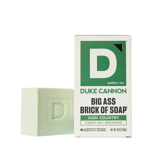 white and green box states duke cannon big ass brick of soap