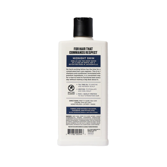 Shampoo bottle with label on a white background