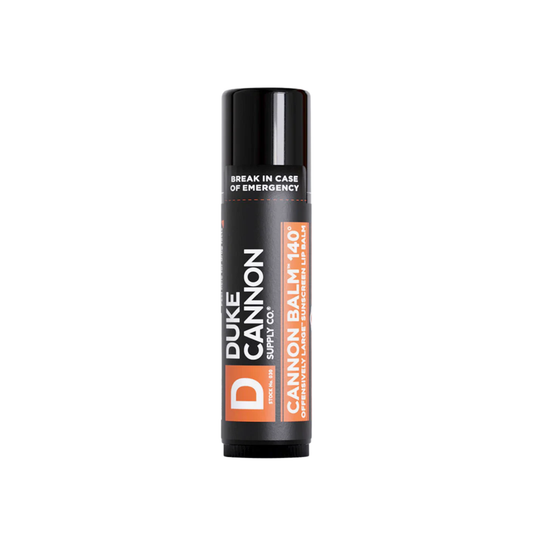 Duke Cannon balm stick on a white background