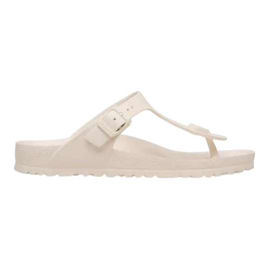 Beige sandal with a strap on a white background