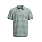 Green striped shirt on a white background