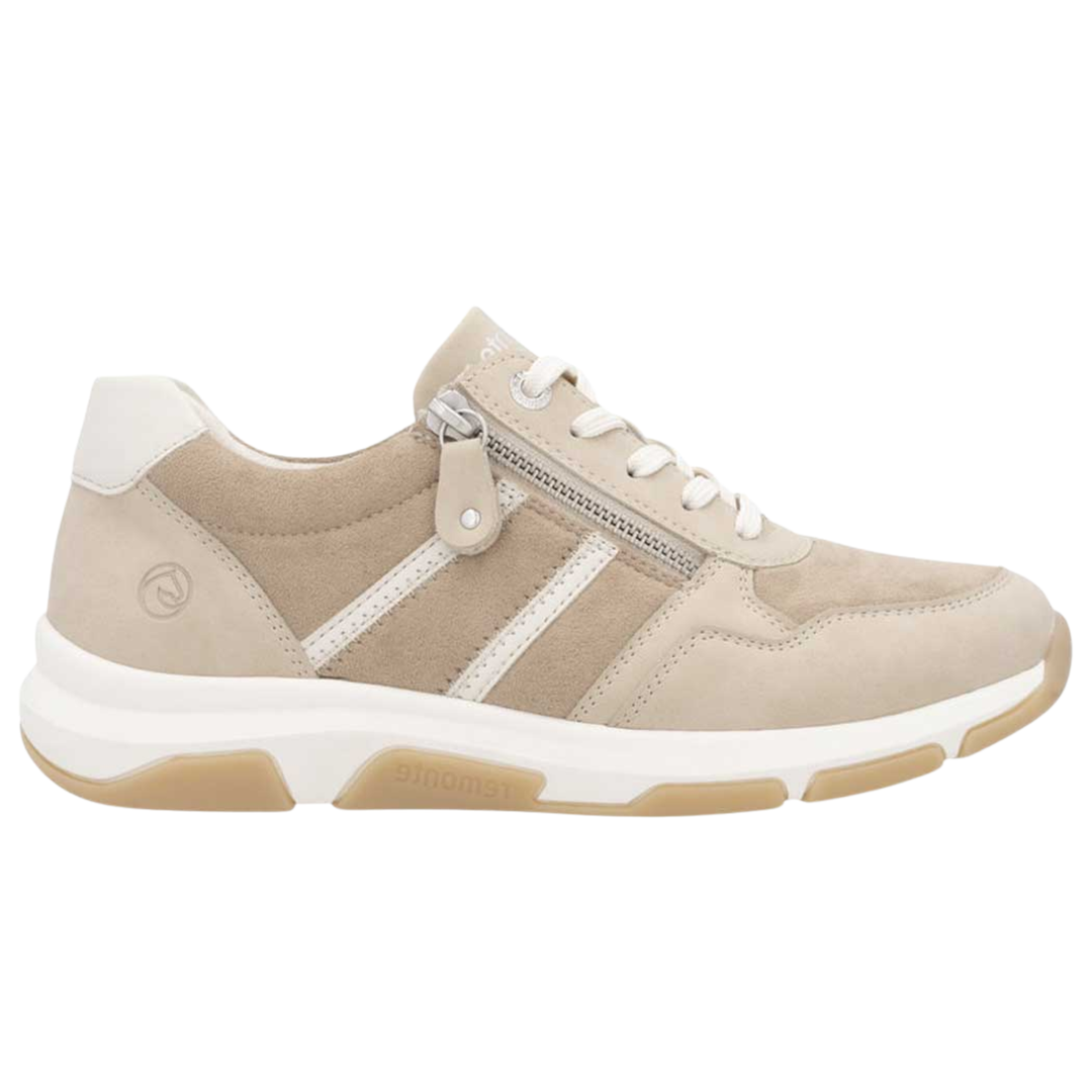 Beige sneaker with white sole on a white background