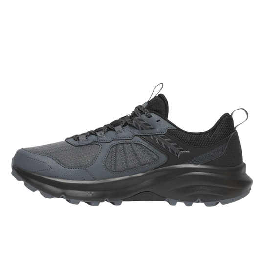 Gray athletic shoe on a white background