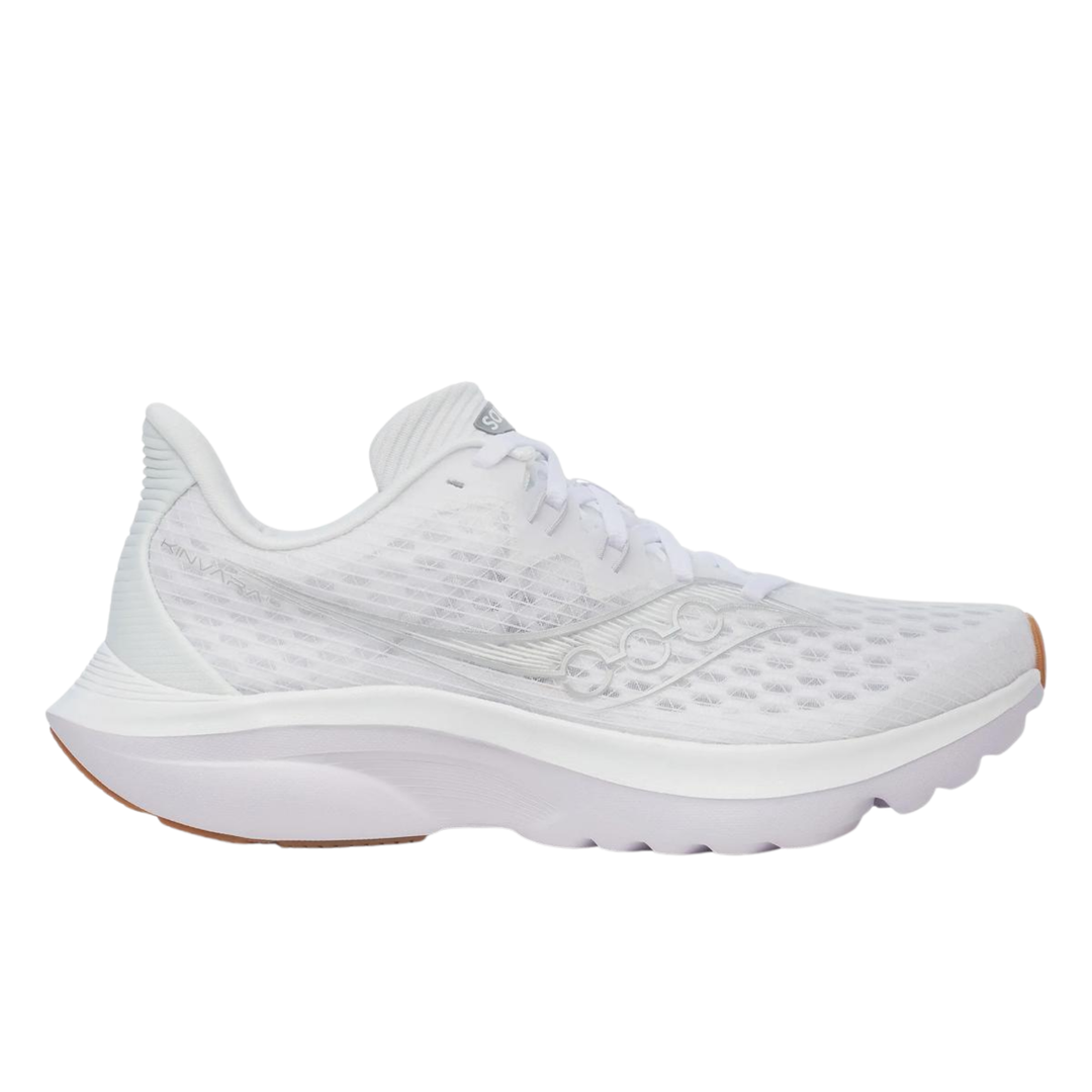 White running shoe on a white background