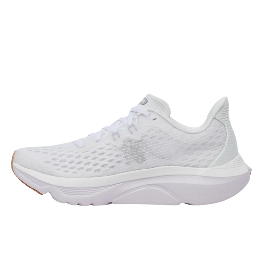 White athletic shoe on a white background