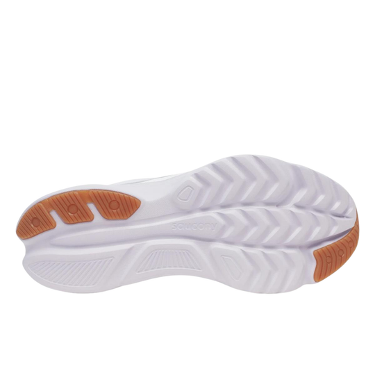 white and gum bottom sole on white background