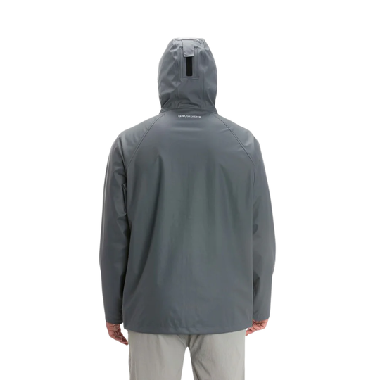 Gray raincoat on a white background