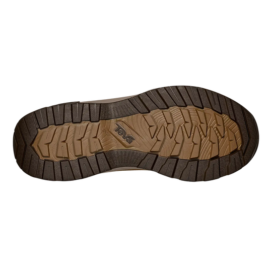 Close-up of a black shoe sole on a white background