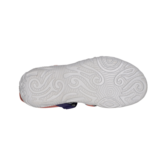 White shoe sole with a pattern on a white background