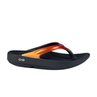Black and orange sandal on a white background