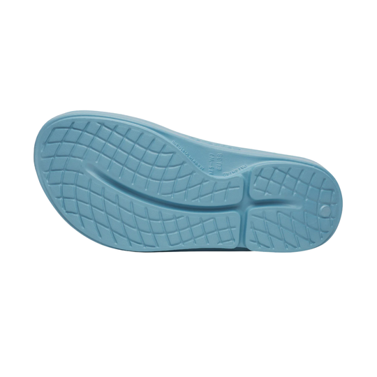 Blue shoe sole on a white background