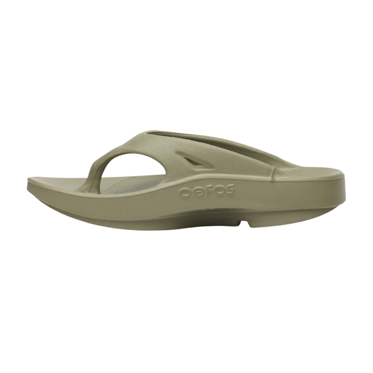 Oofos sandal on a white background