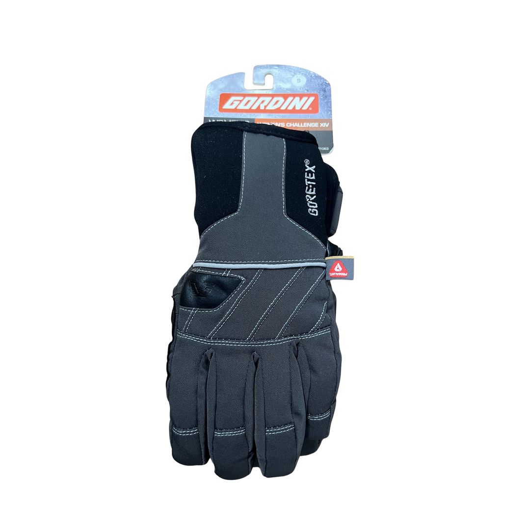Black glove with Goretex branding on a white background