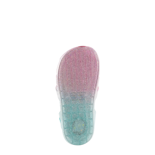 Gradient insole with pink top and blue bottom on a white background