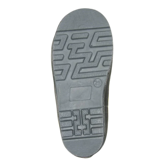 Gray shoe sole with textured pattern on a white background