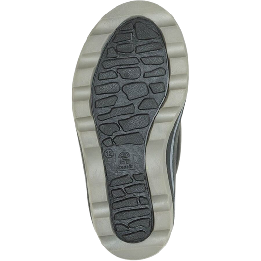 Close-up of a shoe sole with a textured pattern on a white background
