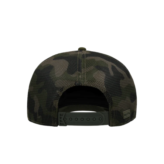 green camouflage cap on a white background