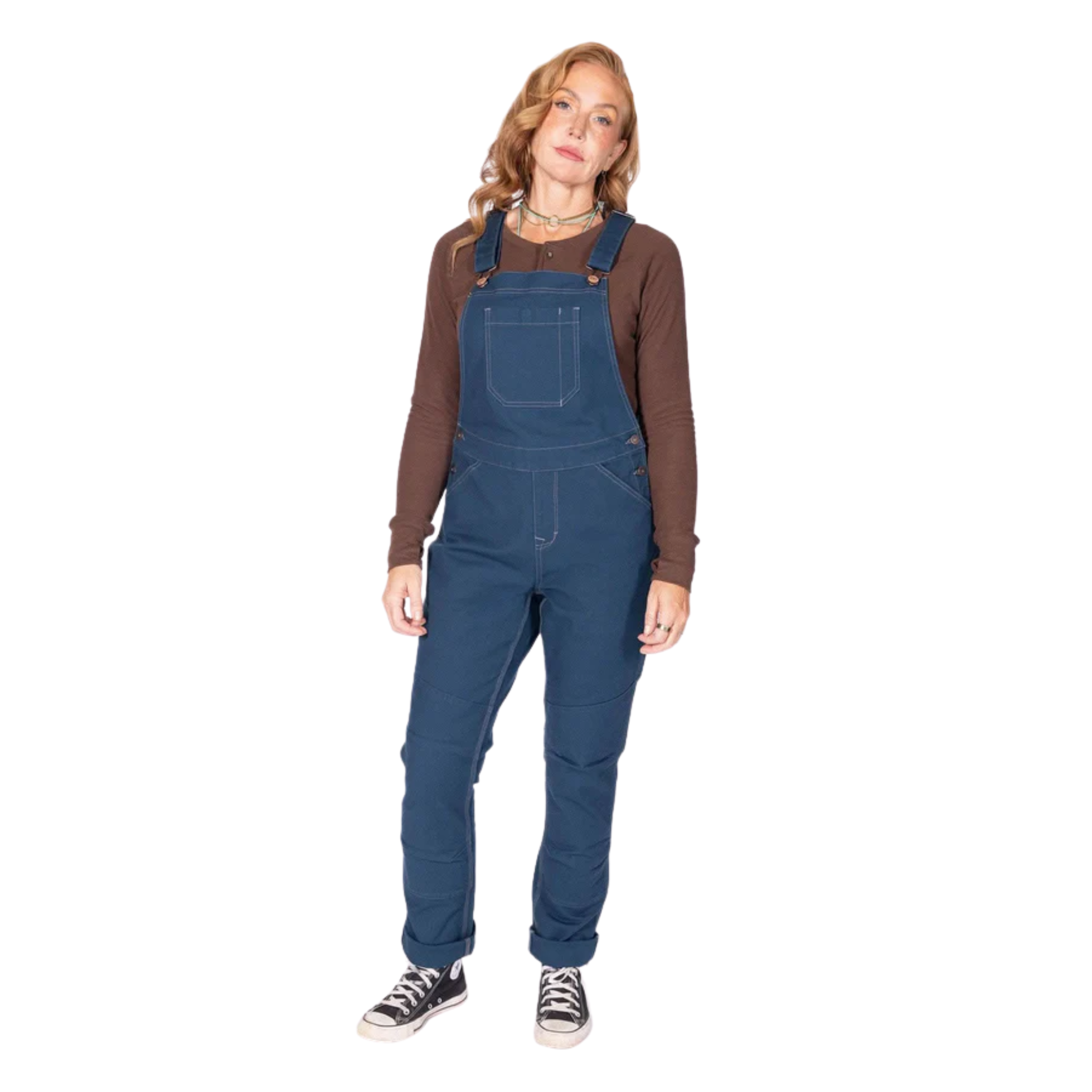 Dovetail Women's Go To Stretch Canvas Overalls - Atlantic Blue