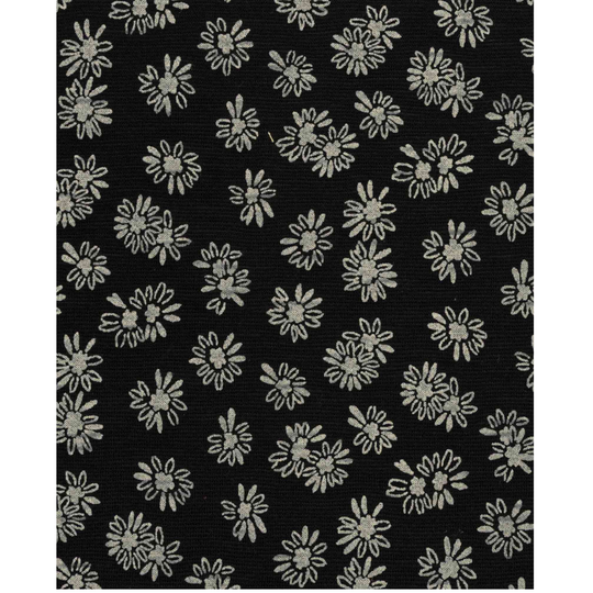 Pattern of white flowers on a black background