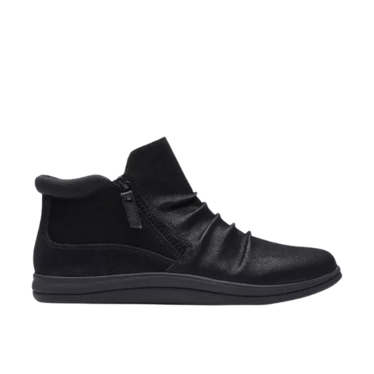 Black boot on a white background