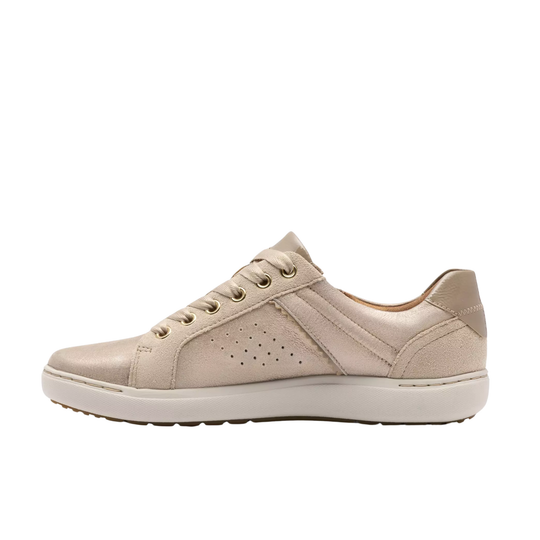 Beige sneaker on a white background