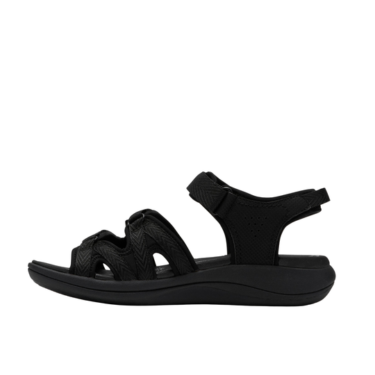 Black sandal on a white background