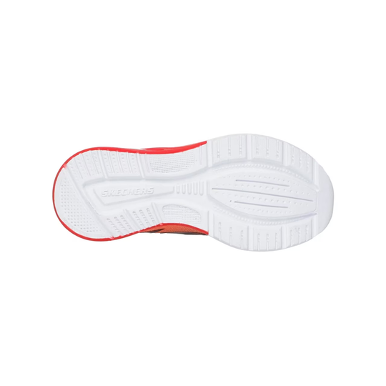 White shoe sole with red accent on a white background