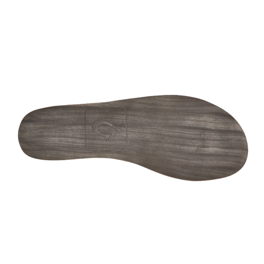 Brown shoe insole on a white background