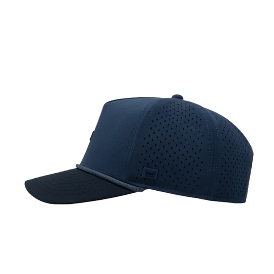 Green cap with a brand logo on a white background